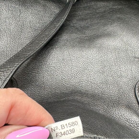 Coach Mickie Pebbled Leather Tote Bag Black - Picture 8 of 13